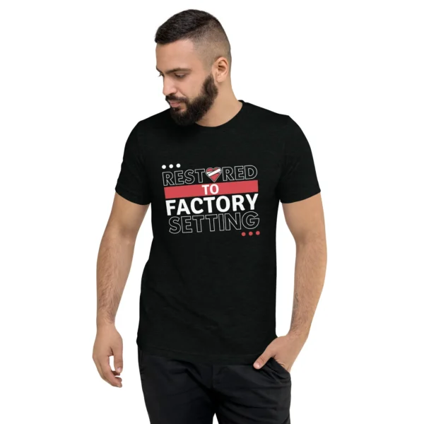 Restored to Factory Setting Funny Retro T-Shirt by Teasifi