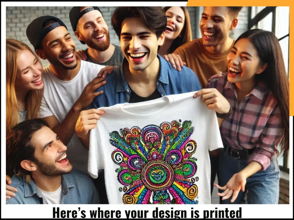 Here’s where your design is printed