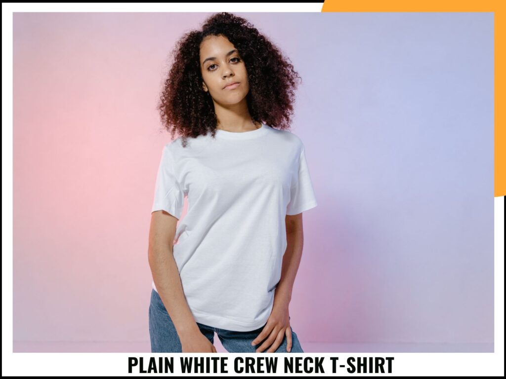 PLAIN WHITE CREW NECK T-SHIRT